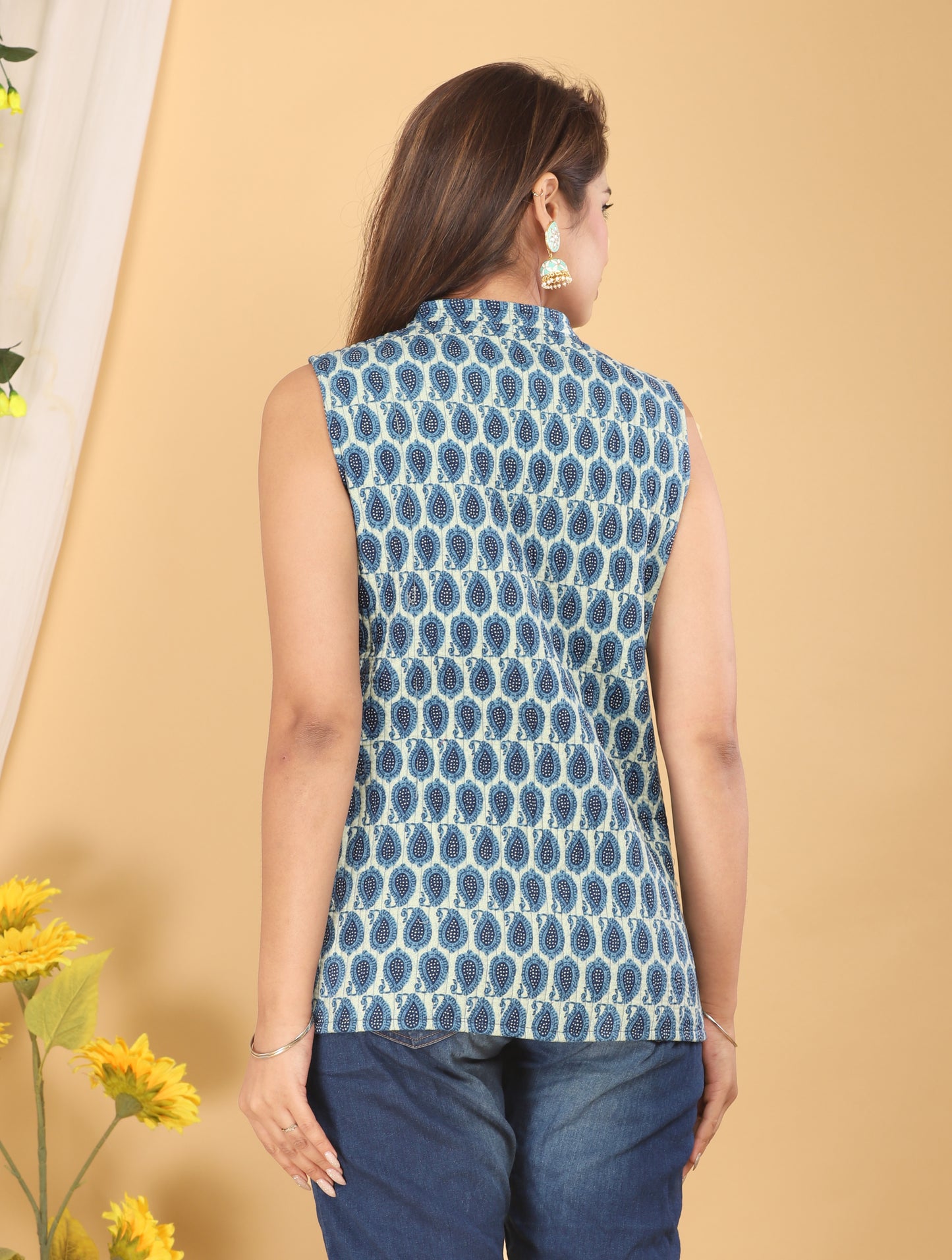 Jaipuri Reversible Quilted Cotton Sleeveless Jackets