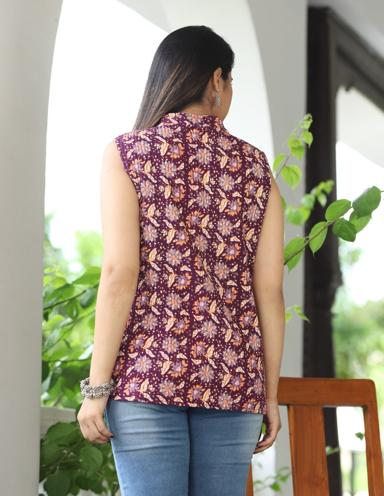 Jaipuri Reversible Quilted Cotton Sleeveless Jackets