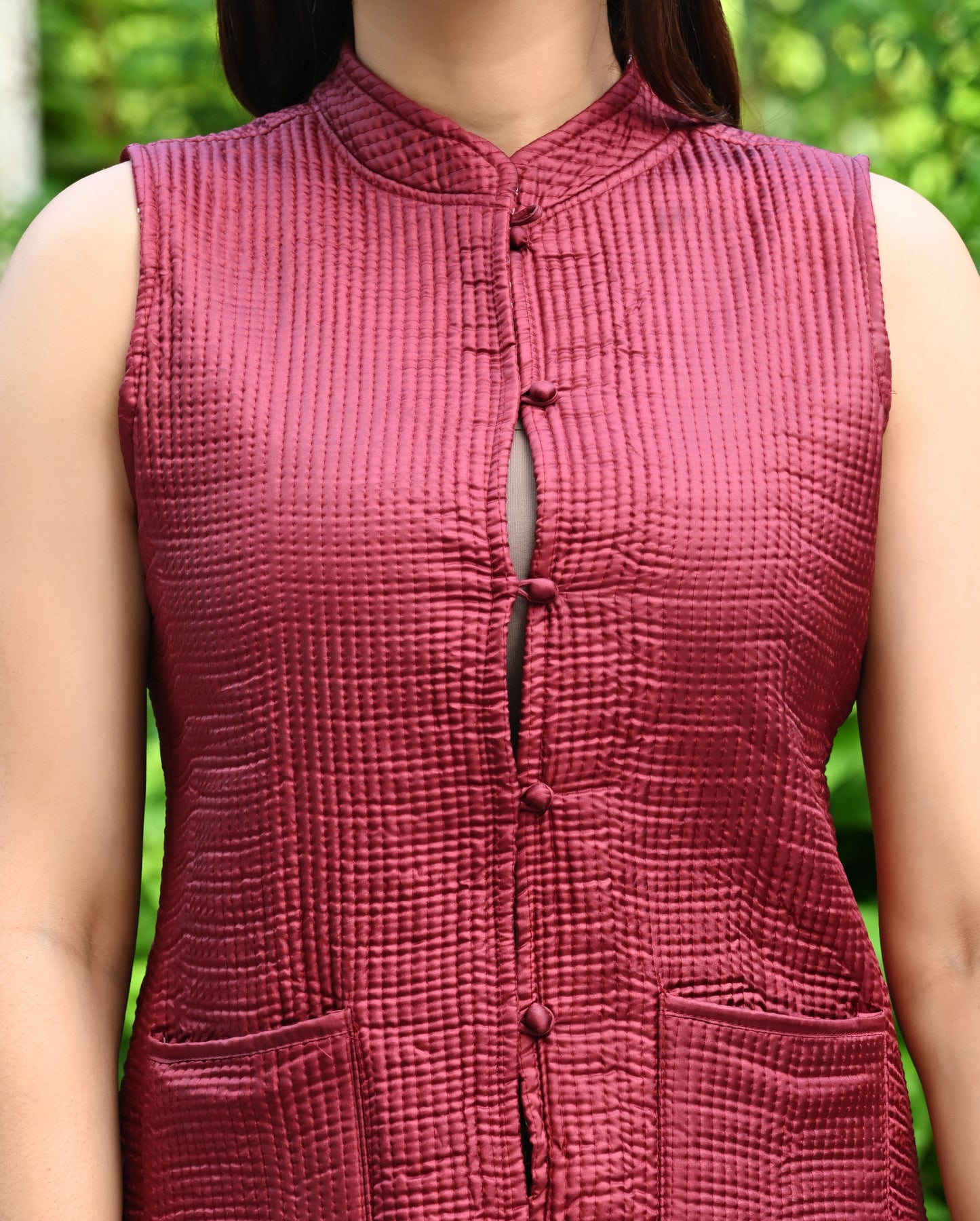 Jaipuri Reversible Quilted Cotton Sleeveless Jackets