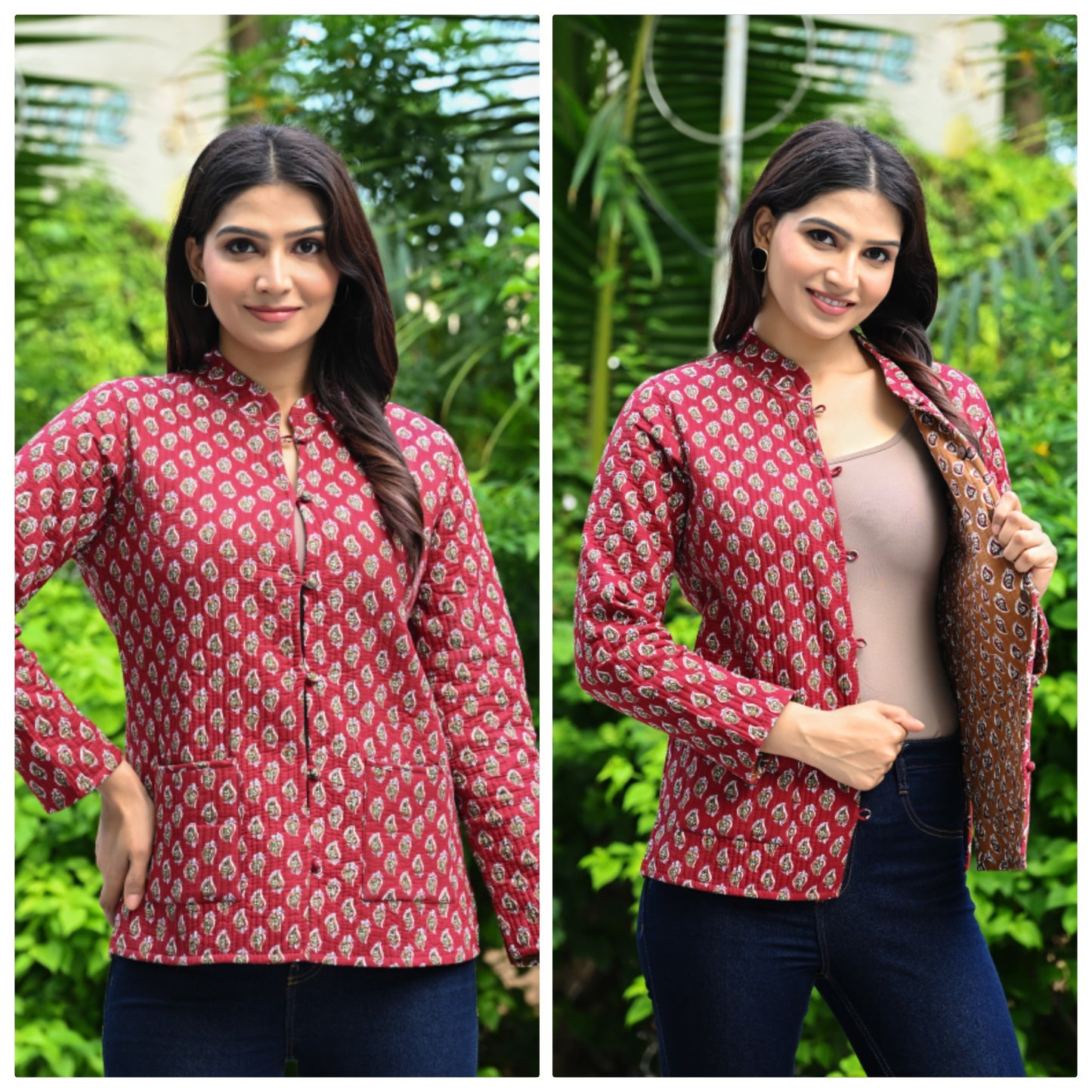 Jaipuri Reversible Quilted Cotton Jackets