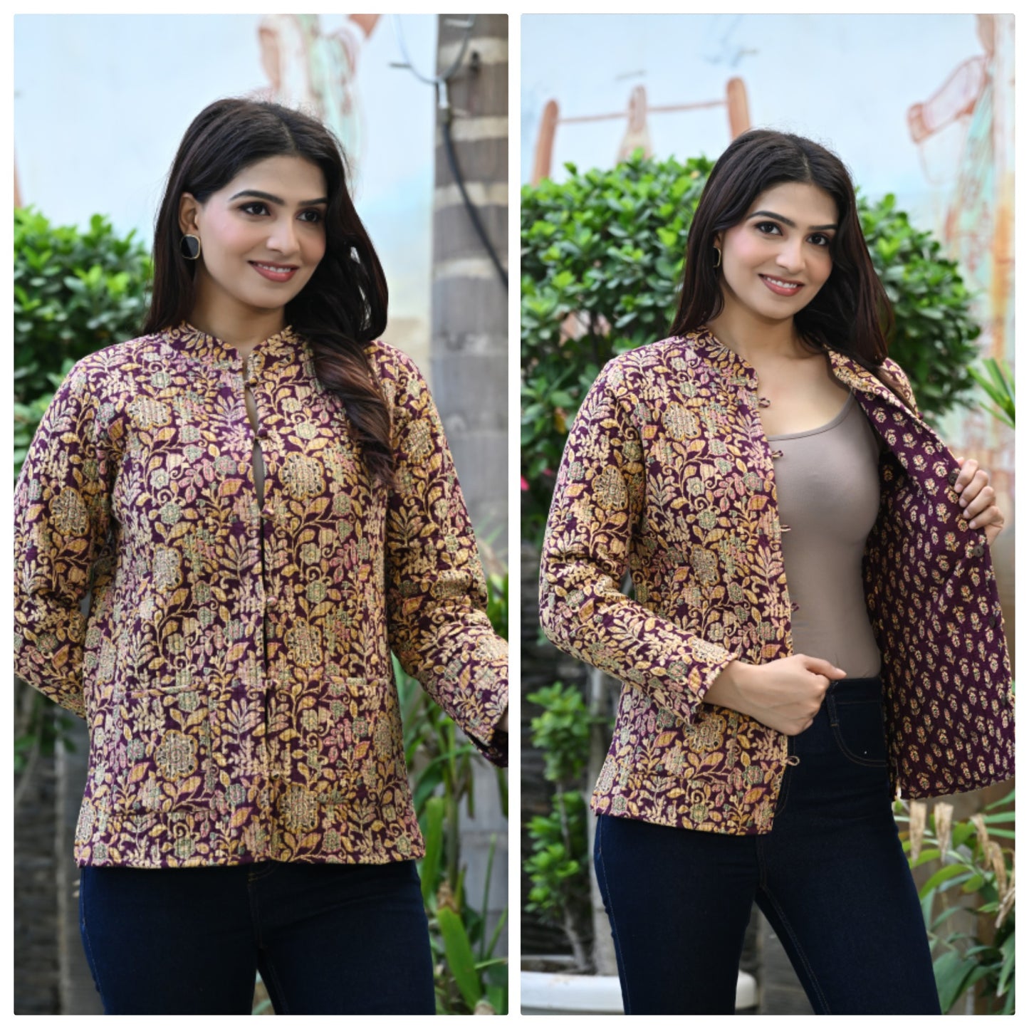 Jaipuri Reversible Quilted Cotton Jackets