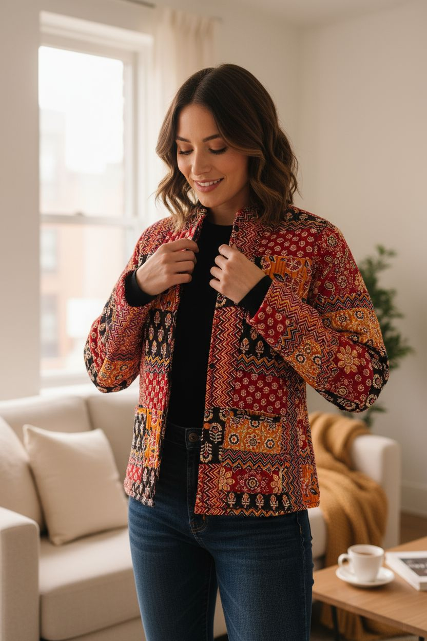 Jaipuri Reversible Quilted Cotton Jackets