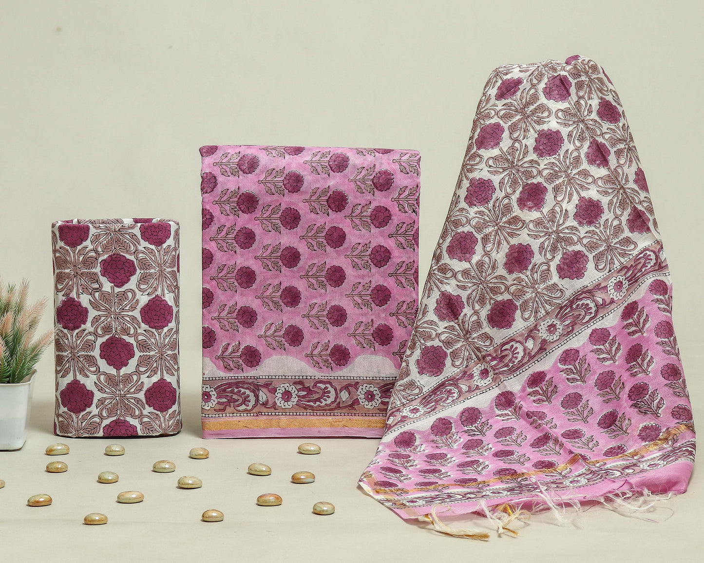 Beautiful Chanderi Silk Suits with Chanderi Silk Dupatta