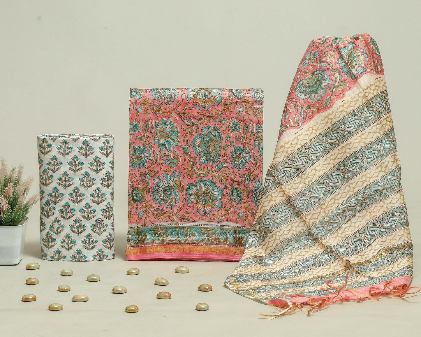 Beautiful Chanderi Silk Suits with Chanderi Silk Dupatta