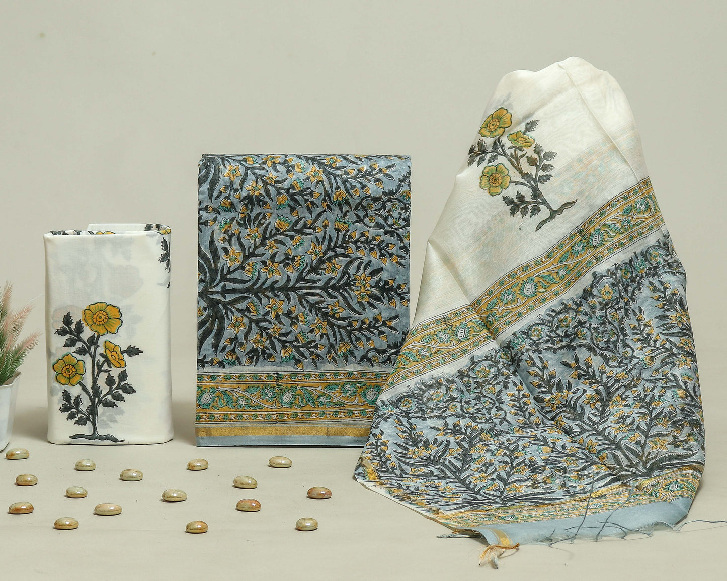 Beautiful Chanderi Silk Suits with Chanderi Silk Dupatta