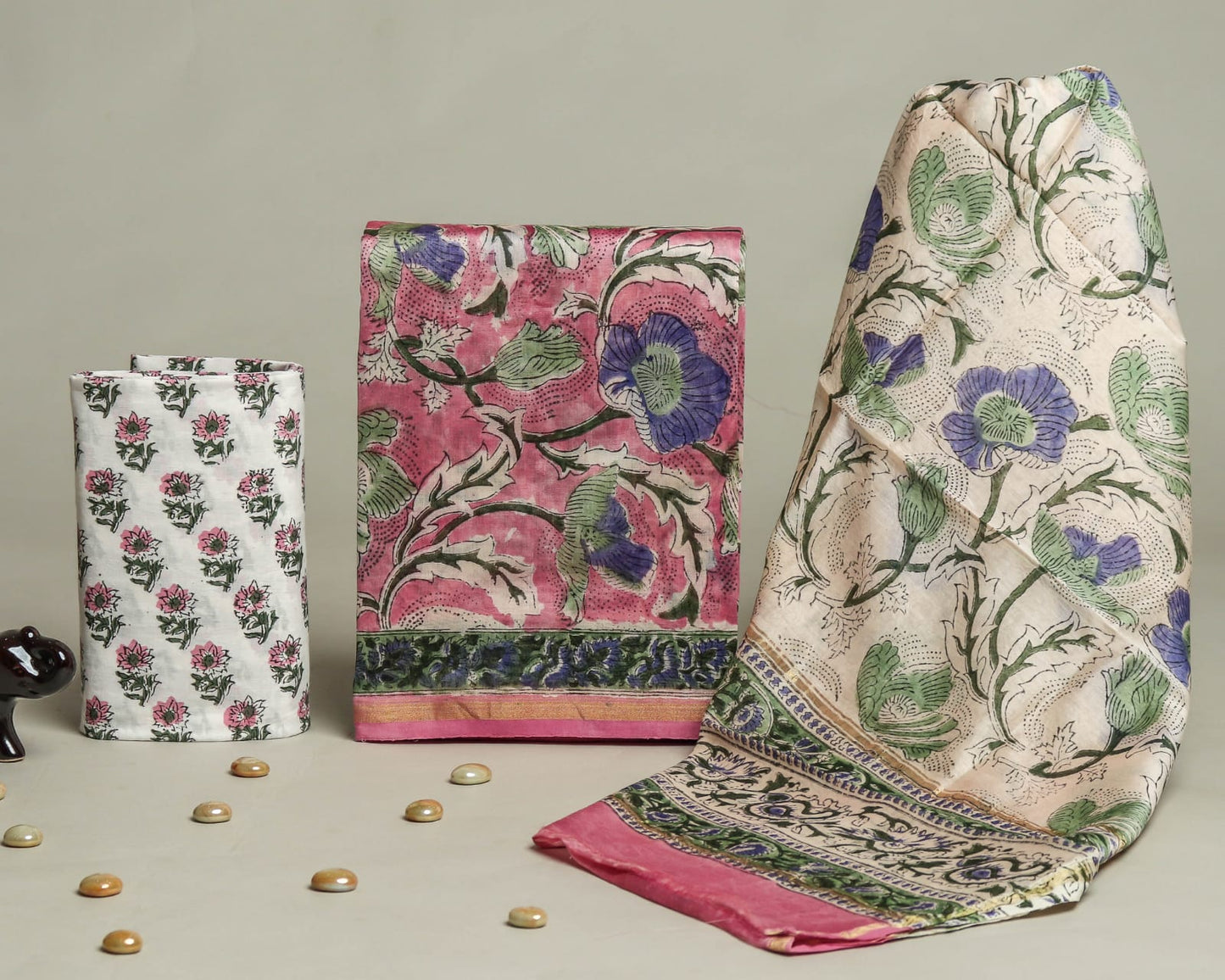 Chanderi Silk Suits with Chanderi Silk Dupat