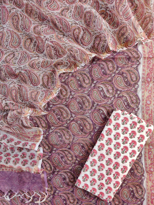 PURE KOTA DORIA SUIT WITH PURE KOTA DORIA DUPATTA