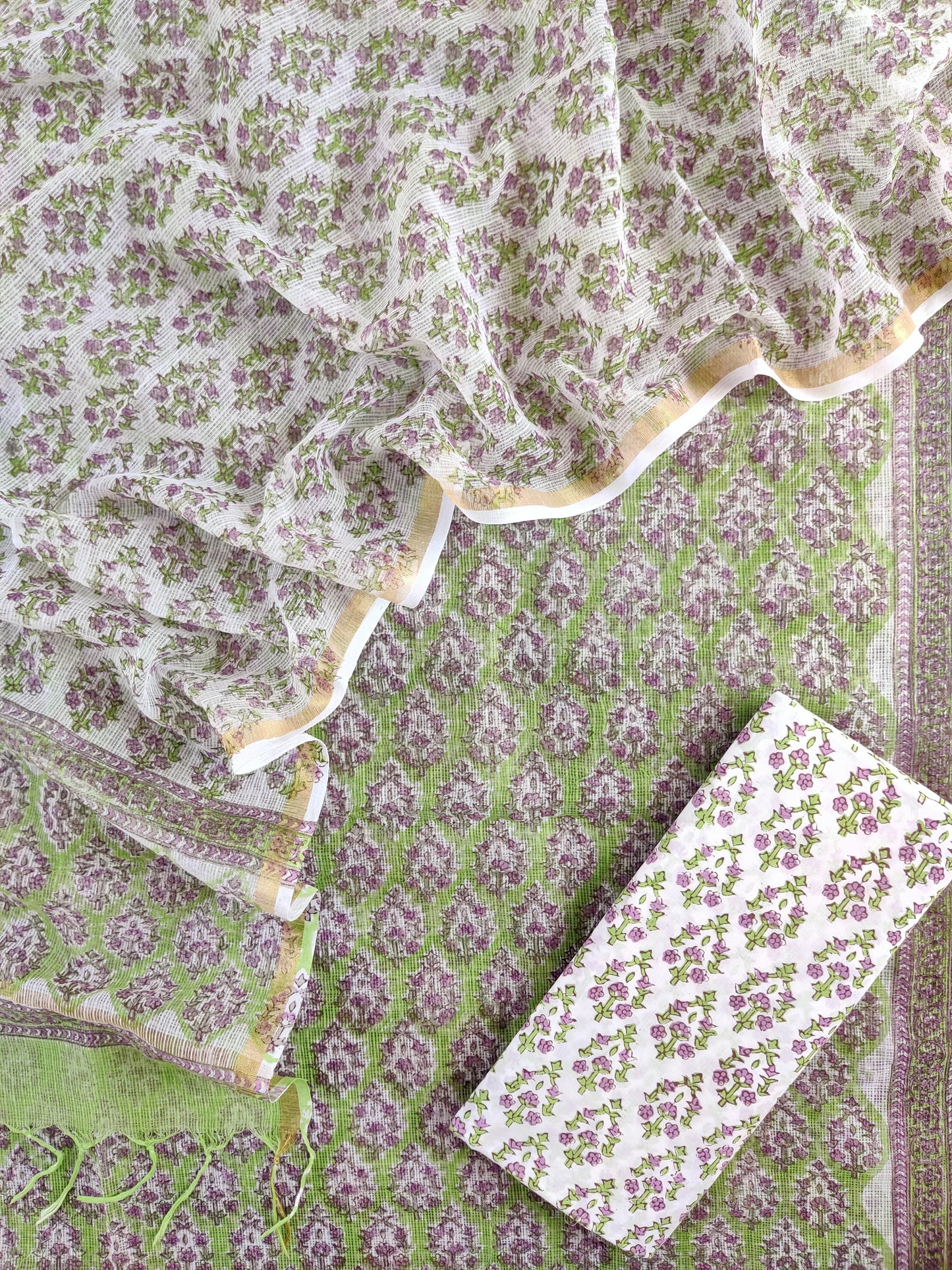 PURE KOTA DORIA SUIT WITH PURE KOTA DORIA DUPATTA
