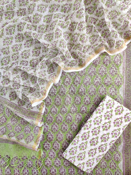 PURE KOTA DORIA SUIT WITH PURE KOTA DORIA DUPATTA