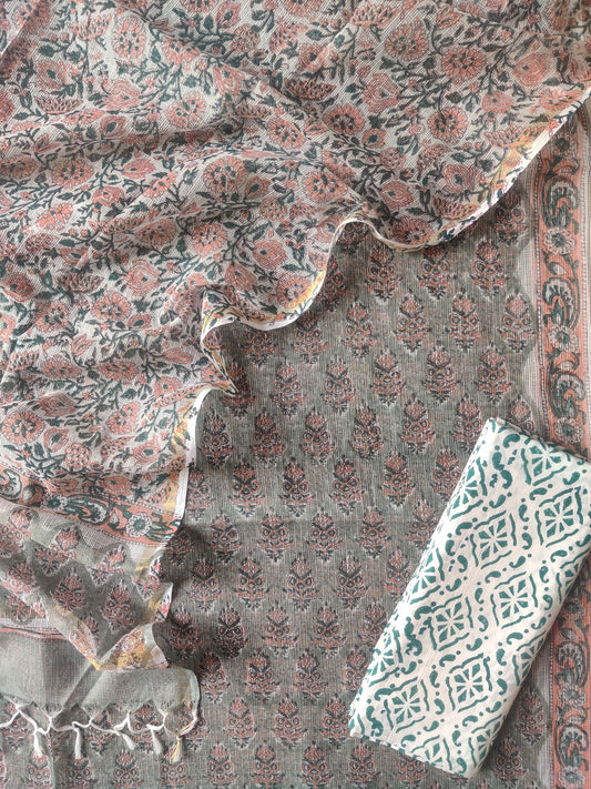 PURE KOTA DORIA SUIT WITH PURE KOTA DORIA DUPATTA