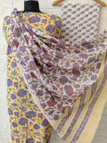 Hand Block Printed Cotton Suit with Cotton dupatta