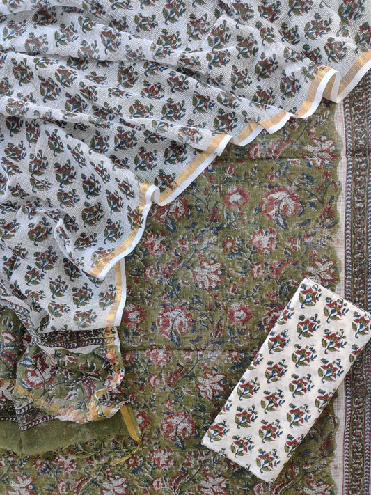 PURE KOTA DORIA SUIT WITH PURE KOTA DORIA DUPATTA
