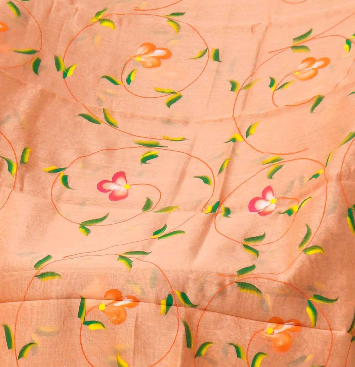 Hand Painted Maheshwari Silk Suit with Maheshwari Silk Dupatta