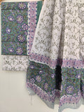 Hand Block Printed Cotton Suit with Cotton dupatta