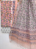 Hand Block Printed Cotton Suit with Cotton Kota Doria dupatta