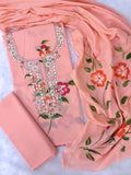 FLORAL PRINTED COTTON GOTA PATTI SUIT WITH COTTON DUPATTA