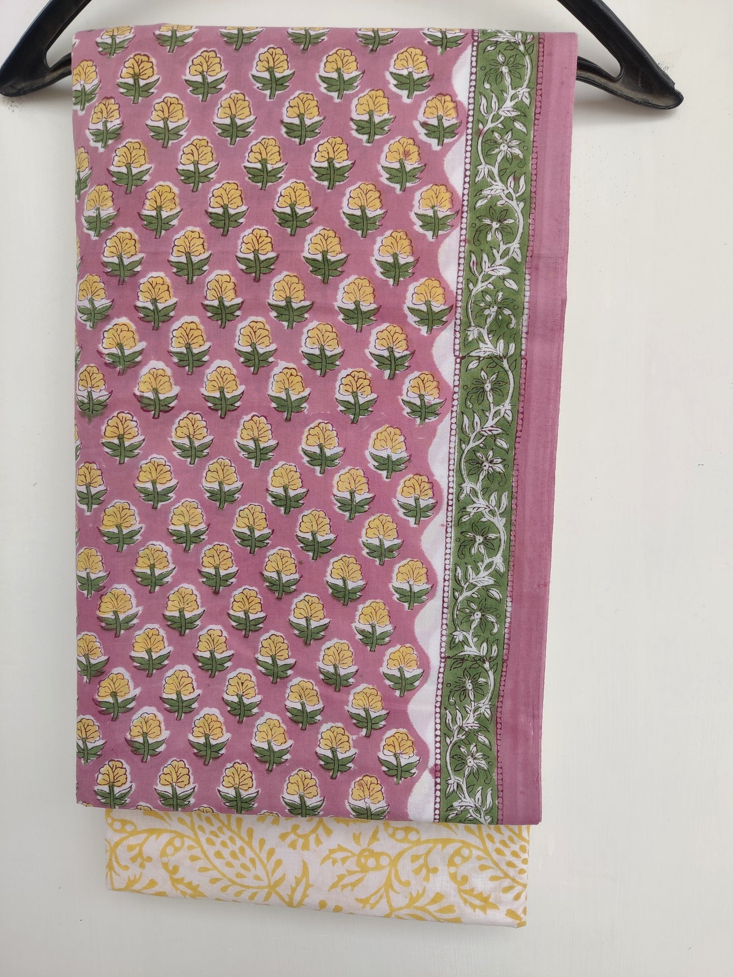 Block Printed Cotton Suit with mulmul cotton Dupatta