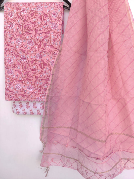 BLOCK PRINTED COTTON SUIT WITH LEHRIYA KOTA DORIA DUPATTA1