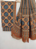 (SALE) JAIPURI Printed Unstitched Cotton Suit with Mulmul Dupatta
