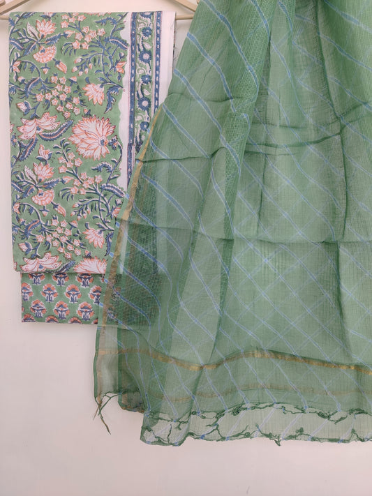 BLOCK PRINTED COTTON SUIT WITH LEHRIYA KOTA DORIA DUPATTA2