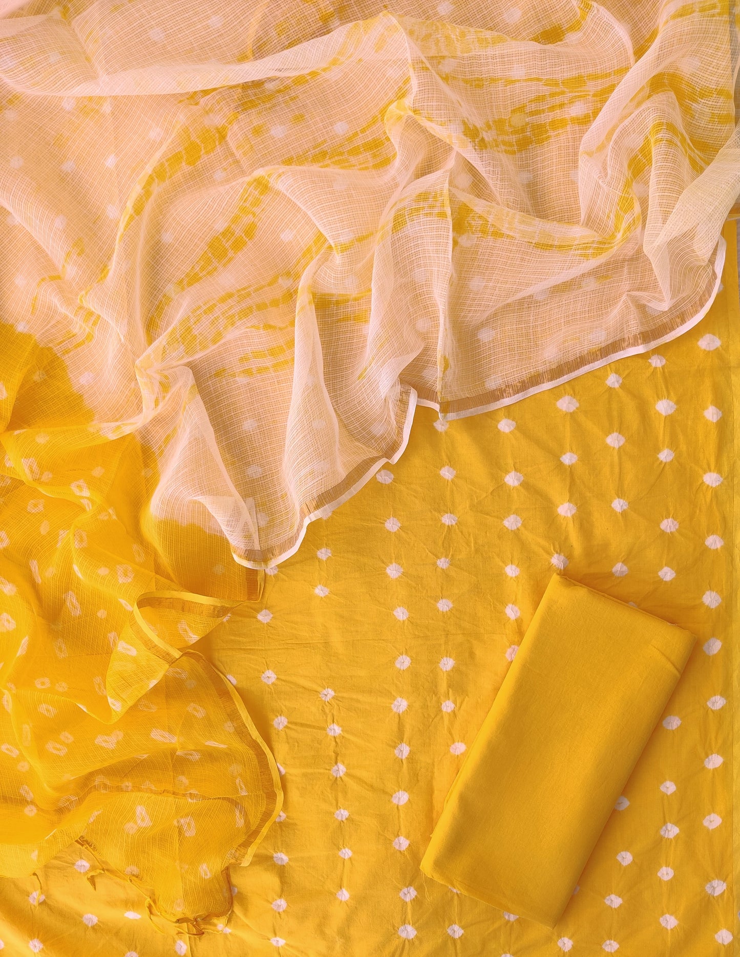 (BANDHEJ) Cotton Suit with Cotton Kota Doria dupatta1