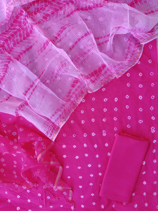 (BANDHEJ) Cotton Suit with Cotton Kota Doria dupatta1