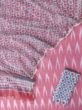 Handloom Weaved Ikat Suit with Kota Doria Dupatta