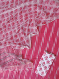 Handloom Weave Ikat Suit with Kota Doria Dupatta