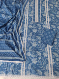 JAIPURI PRINTED CROCHET NECK WORK SUITS WITH MULMUL DUPATTA