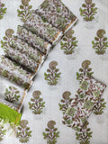 Hand Block Printed Cotton Schiffli Suit with Kota Doria Dupatta