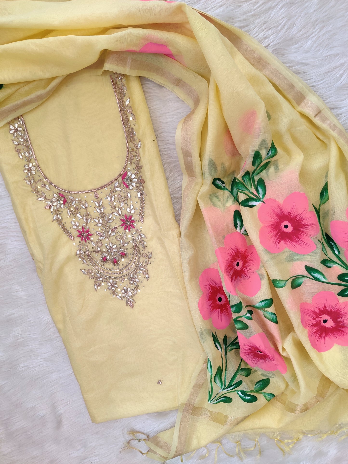 (SALE) TOP & DUPATTA Combo Set 2.5 Mtr each (NO BOTTOM)
