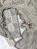 Exclusive Cotton Printed Neck Work Suits with mulmul dupatta
