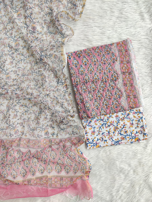 PURE KOTA DORIA SUIT WITH PURE KOTA DORIA DUPATTA