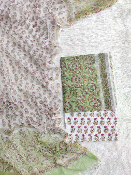 PURE KOTA DORIA SUIT WITH PURE KOTA DORIA DUPATTA