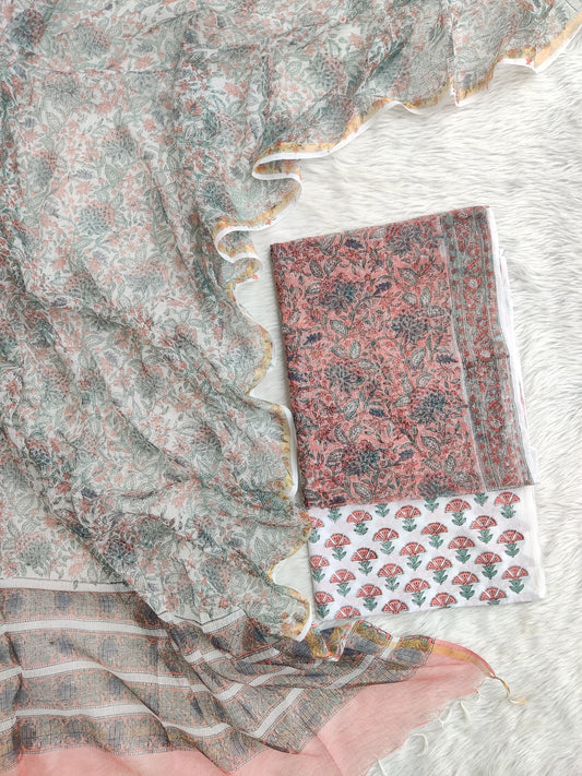 PURE KOTA DORIA SUIT WITH PURE KOTA DORIA DUPATTA