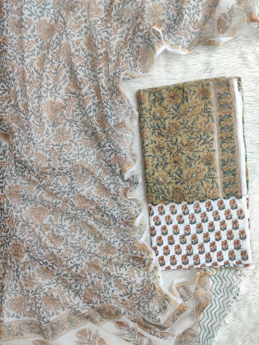 PURE KOTA DORIA SUIT WITH PURE KOTA DORIA DUPATTA