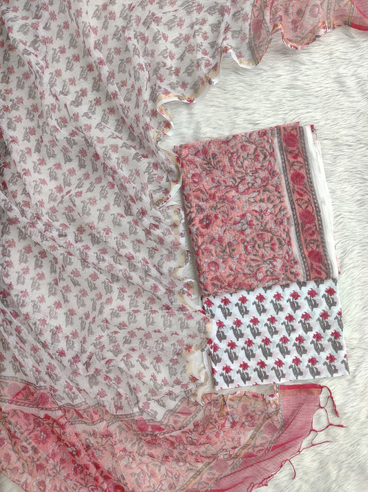 PURE KOTA DORIA SUIT WITH PURE KOTA DORIA DUPATTA