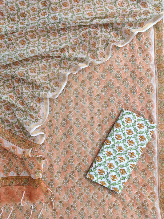 PURE KOTA DORIA SUIT WITH PURE KOTA DORIA DUPATTA