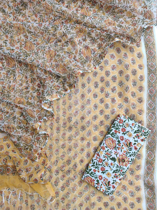 PURE KOTA DORIA SUIT WITH PURE KOTA DORIA DUPATTA