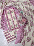 Exclusive Cotton Printed Neck Work Suits with mulmul dupatta