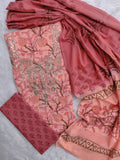FLORAL PRINTED COTTON GOTA PATTI SUIT WITH COTTON DUPATTA