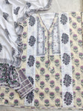 EXCLUSIVE HAND BLOCK PRINTED COTTON SUIT WITH COTTON DUPATTA