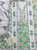 EXCLUSIVE HAND BLOCK PRINTED COTTON SUIT WITH COTTON DUPATTA