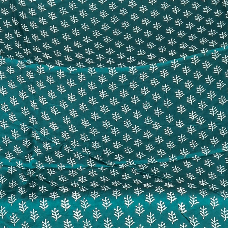 Hand Block Printed Modal Silk Suit with Modal Silk Lagdi Patta Dupatta