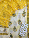 Hand Block Printed Cotton Suits with Mulmul Bandhej Dupatta