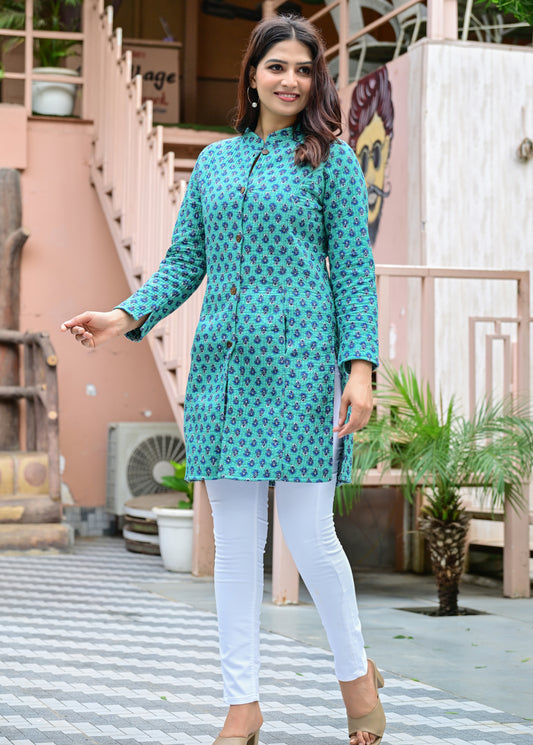 Long Reversible Quilted Cotton Jackets