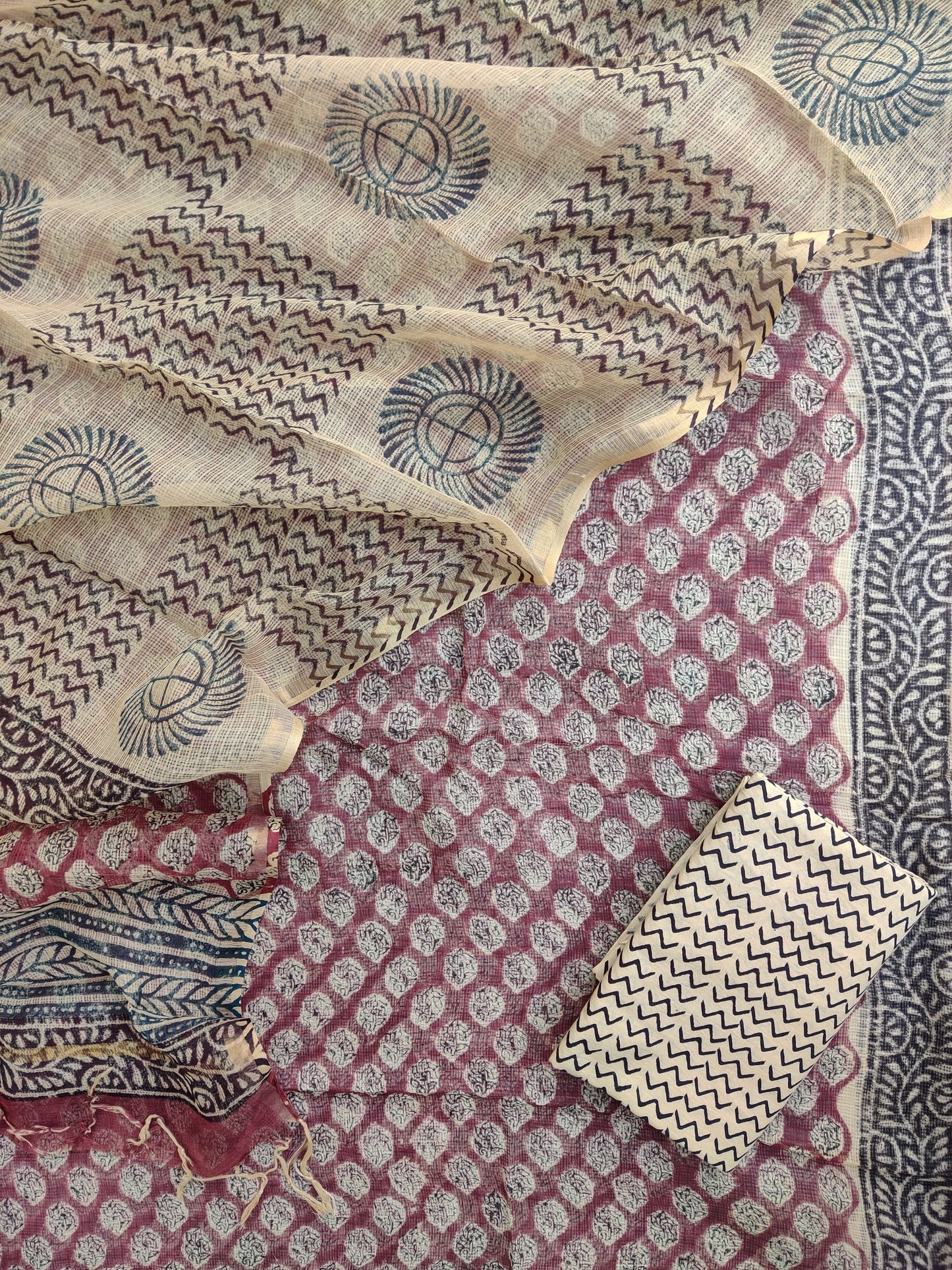 PURE KOTA DORIA SUIT WITH PURE KOTA DORIA DUPATTA