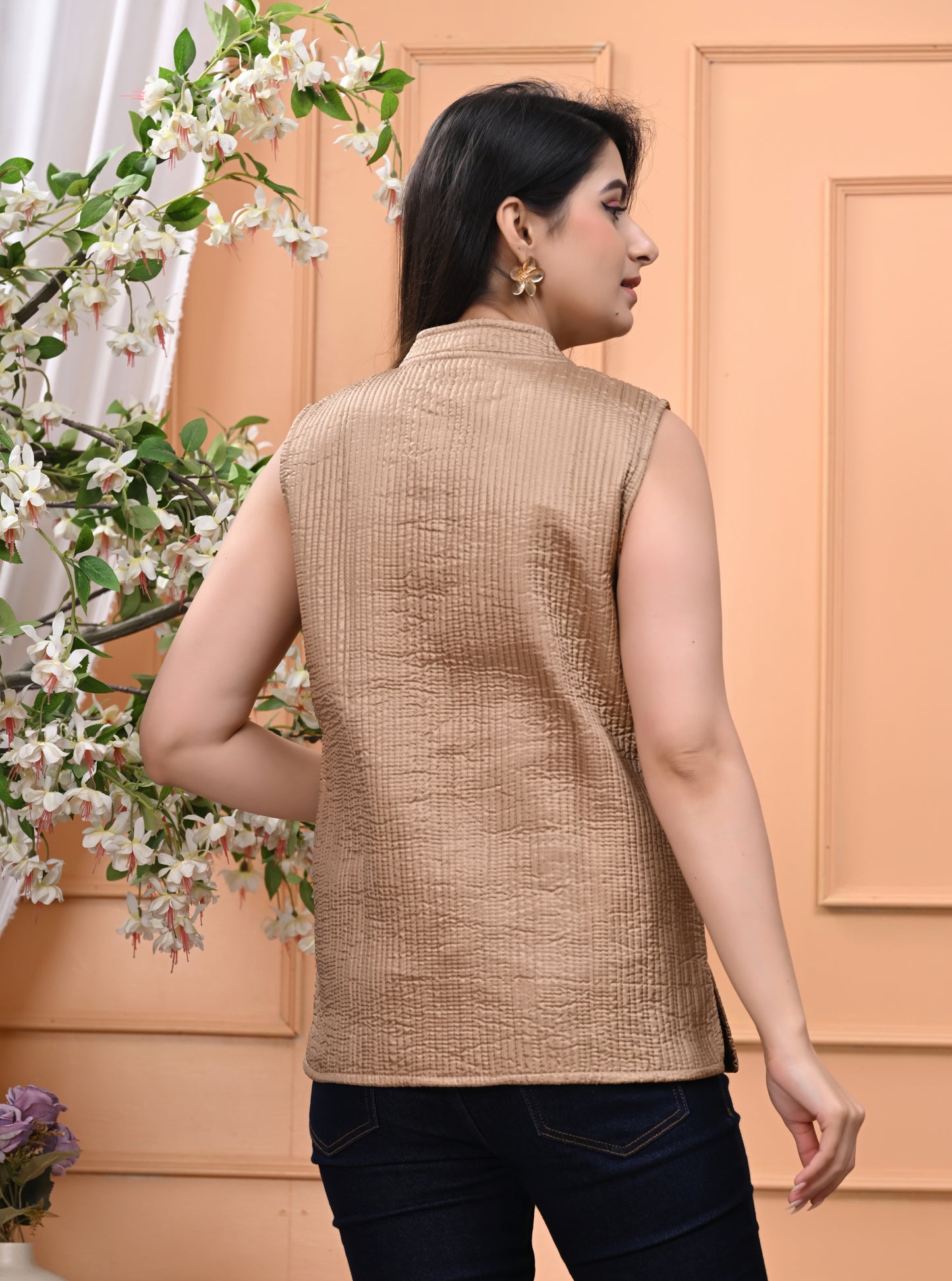 New Launch Jaipuri Reversible Quilted Cotton Sleeveless Jackets