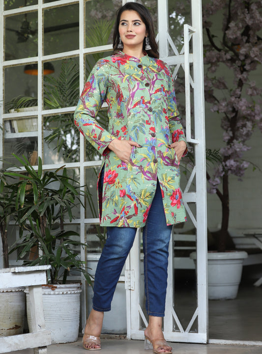 Long Reversible Quilted Cotton Jackets