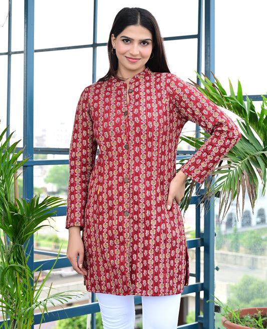 Long Reversible Quilted Cotton Jackets